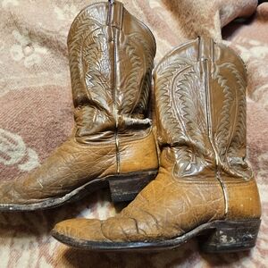 Vintage Justin Elephant Hide Western Boots